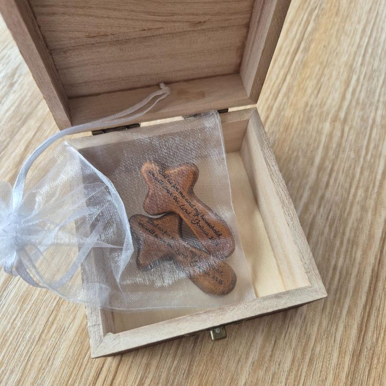 Rustic wooden prayer box personalized bible verse engraving Christian prayer request box faith keepsake encouragement gift