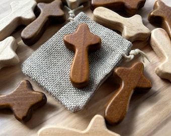 Personalized Wooden Comfort Cross Pocket Prayer Cross Christian Anxiety Relief Gift Pocket Cross Christian Sympathy Encouragement Gift