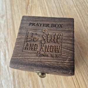 Custom wooden prayer request box engraved bible verse Christian prayer box faith keepsake gift for women encouragement faith gift
