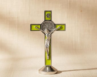 Confirmation Gift St Benedict Crucifix Catholic Student Gift Graduation Gift RCIA Gift Dorm Room Cross Teen Boy Gift Godparent Gift