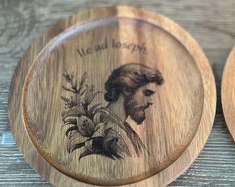 Catholic Gifts for Husband St Joseph the Carpenter Rosary Holder Personalized Rosary Dish Catholic Man Gift Saint Joseph Custom Gift for Men