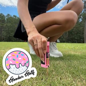 Herramienta para ajustar la altura del tee de golf con soporte incorporado