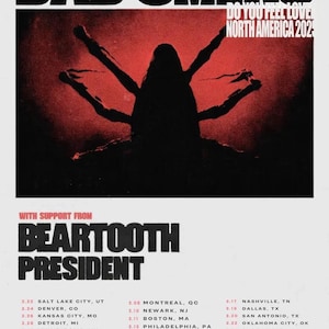 Date del tour PNG di Bad Omens e design della silhouette rossa (download digitale)