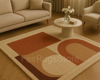 Modern Geometric Area Rug – Abstract Mid Century Design Rug