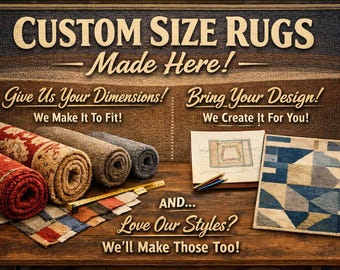 Custom Size Handmade Wool Rug: Modern Boho Carpet, Any Dimensions, Your Design