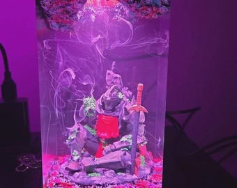 Fullmetal Alchemist Alphonse Elric Resin Lamp, Custom Anime Figure In Resin Block