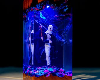 A.rt The Cl.ow.n From Terrifier Resin Lamp, All Hallows' Eve Gift, Friday the 13th theme, horror gift, halloween decor