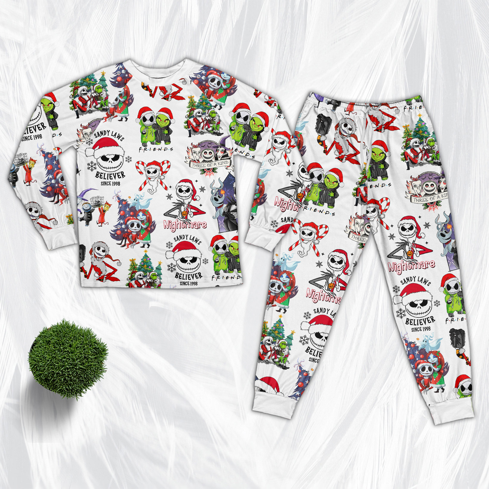 Nightmare Before Xmas Group Christmas Matching Family Pajamas Set ...