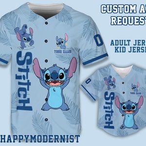 Get Your Mariners Lilo & Stitch Jersey - Navy - Scesy