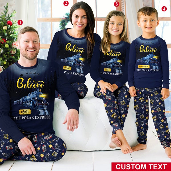 Polar Express Pajamas Etsy
