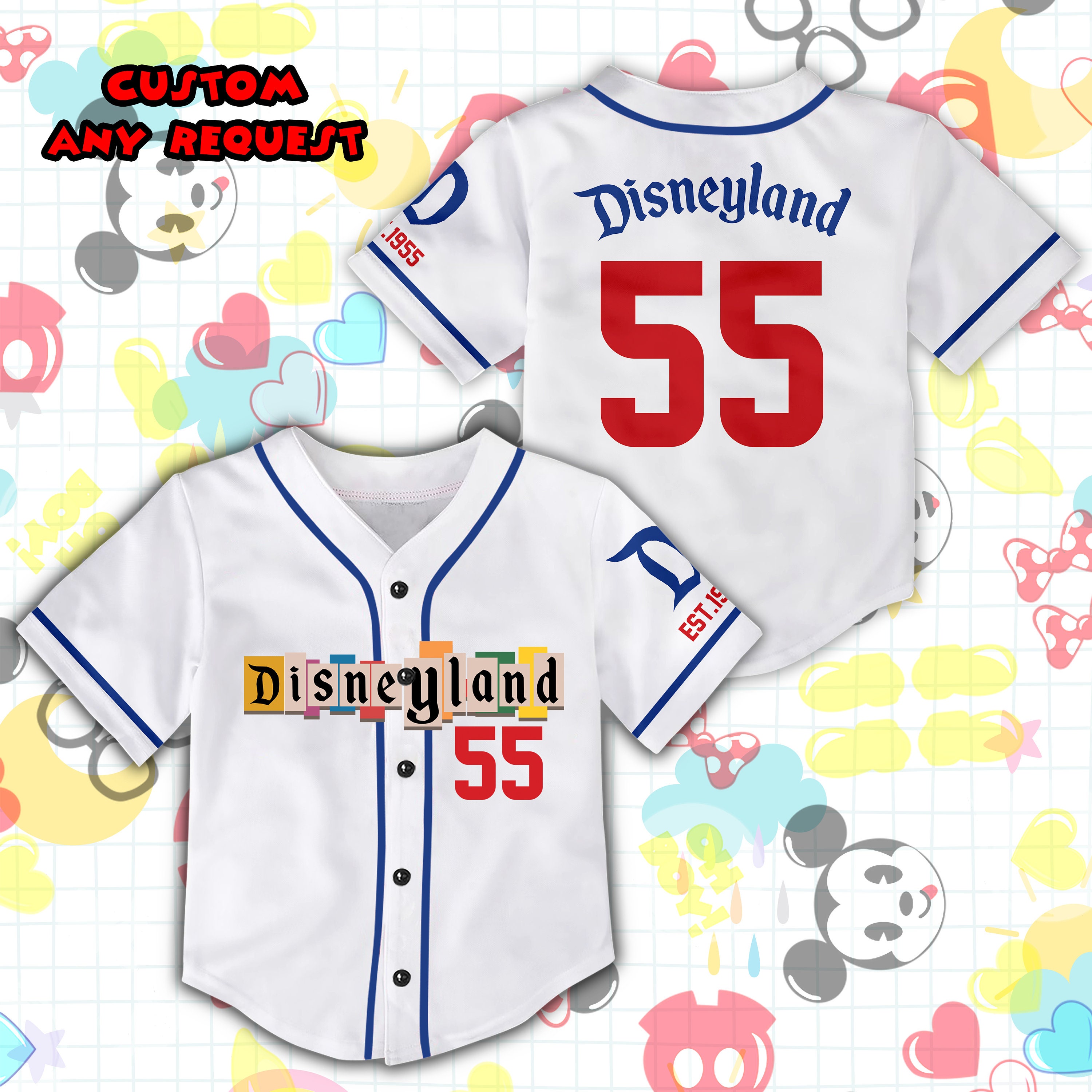 Mickey Mouse & Friends Disney White Pinstripe Baseball Jersey - T-shirts  Low Price