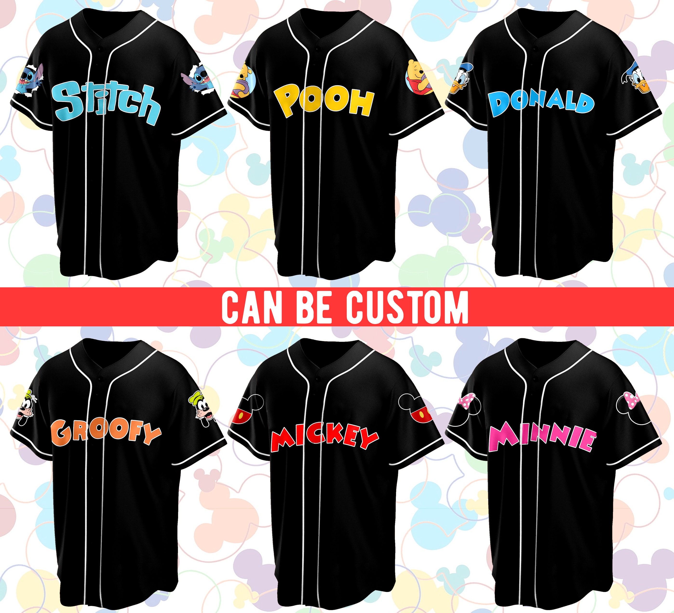 Custom Men Women Kid Baseball Jersey Button-Down Shirts, Stitched Name  Number, Basketball Fans Color Shirt Big Size