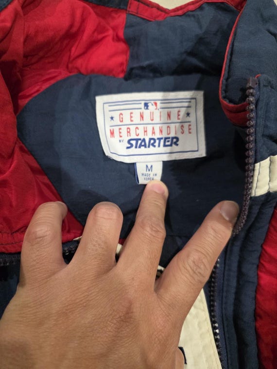 Vintage Starter Cleveland Indians Starter Coat M … - image 4