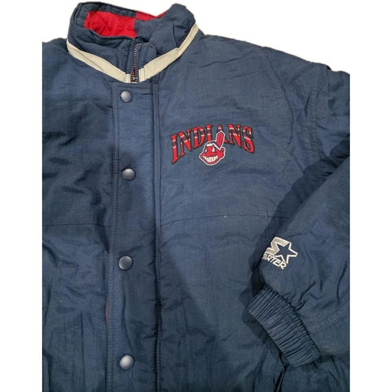 Vintage Starter Cleveland Indians Starter Coat M … - image 2