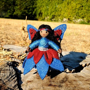 Small Fairy Doll Toy | Dark Skin African American Faerie | Black Fairy for Girls