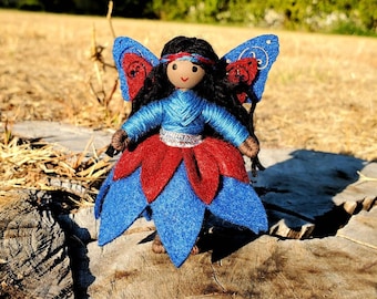 Small Fairy Doll Toy | Dark Skin African American Faerie | Black Fairy for Girls