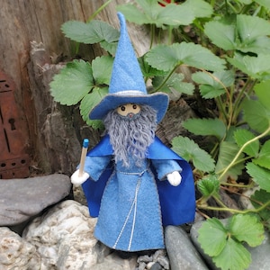 Dollhouse Wizard Doll - Wool Felt Waldorf Dolls House Toys