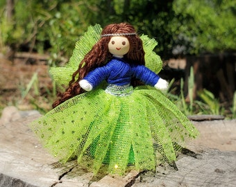 Fairy Doll Toy Choose Hair & Skin Color.  Handmade Small Pixie Bendy Doll Gift for Little Girl