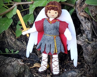 Saint Michael Doll Archangel  - Saint Michael, Michaelmas, Saint Dolls, Guardian Angel Doll