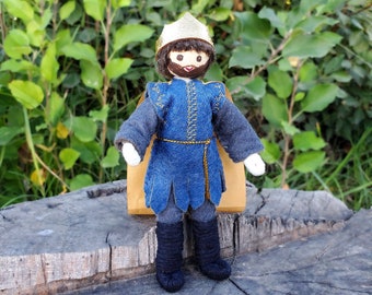 Custom King Doll For Dollhouse Castle - 1:12 Scale dolls Dad With Beard