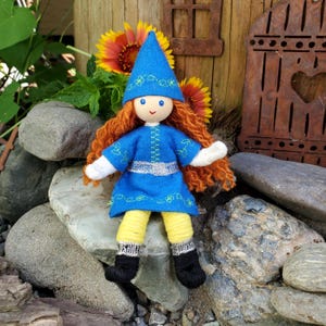 Handmade Summer Kindness Elf Doll - Customizable Posable Girl Doll - Miniature Kindness Elves Gift For Boys and Girls