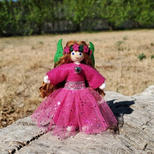 Mini Fairy Doll Toy - Flower Fairy Handmade - Small Fairy Doll - Bendy Doll - Tooth Fairy - Tiny Fairy Doll - Wildflower Toys