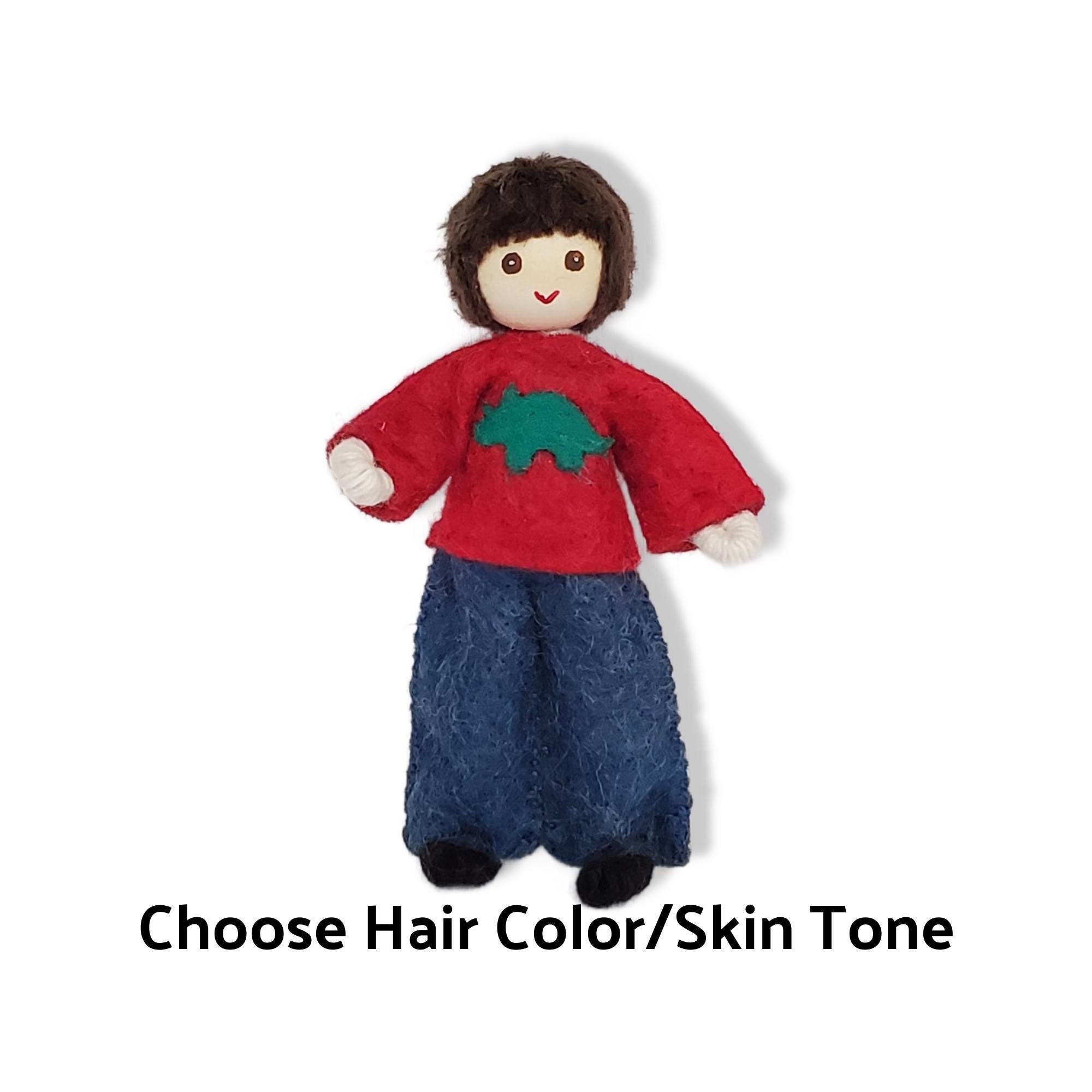 Middle Brother Boy Dollhouse Doll | Miniature 1:12 scale dolls family personalized