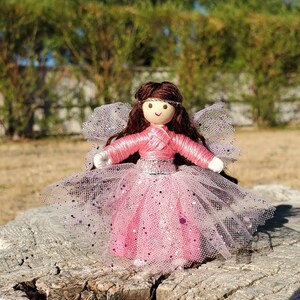 Mini Fairy Doll Toy - Personalized - Flower Fairy Handmade - Small Fairy Doll - Bendy Doll - Tooth Fairy - Tiny Fairy Doll - Custom