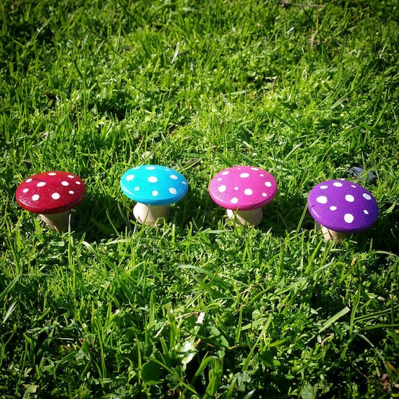 Fairy Toadstools - Wooden Mushrooms - Fairy Garden - Toadstool