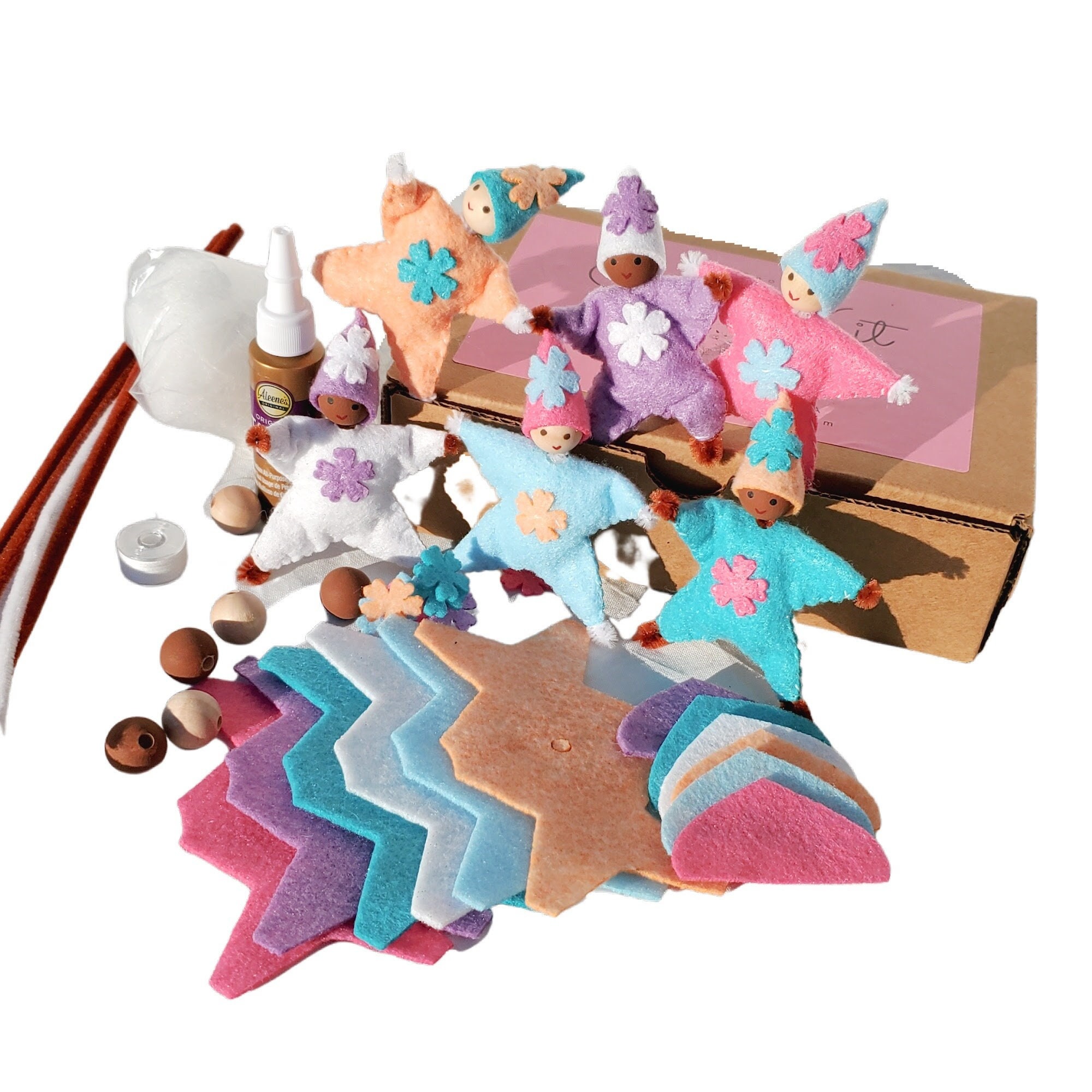 42 Adorable Gnome Crafts for Kids They Can't Help But Love! 16 Felt Craft Kit for Kids Pastel Flower Gnome Sewing Kit DIY Bendy…