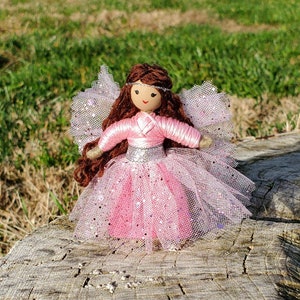 Mini Fairy Doll Toy - Flower Fairy Handmade - Small Fairy Doll - Bendy Doll - Tooth Fairy - Tiny Fairy Doll - Wildflower Toys