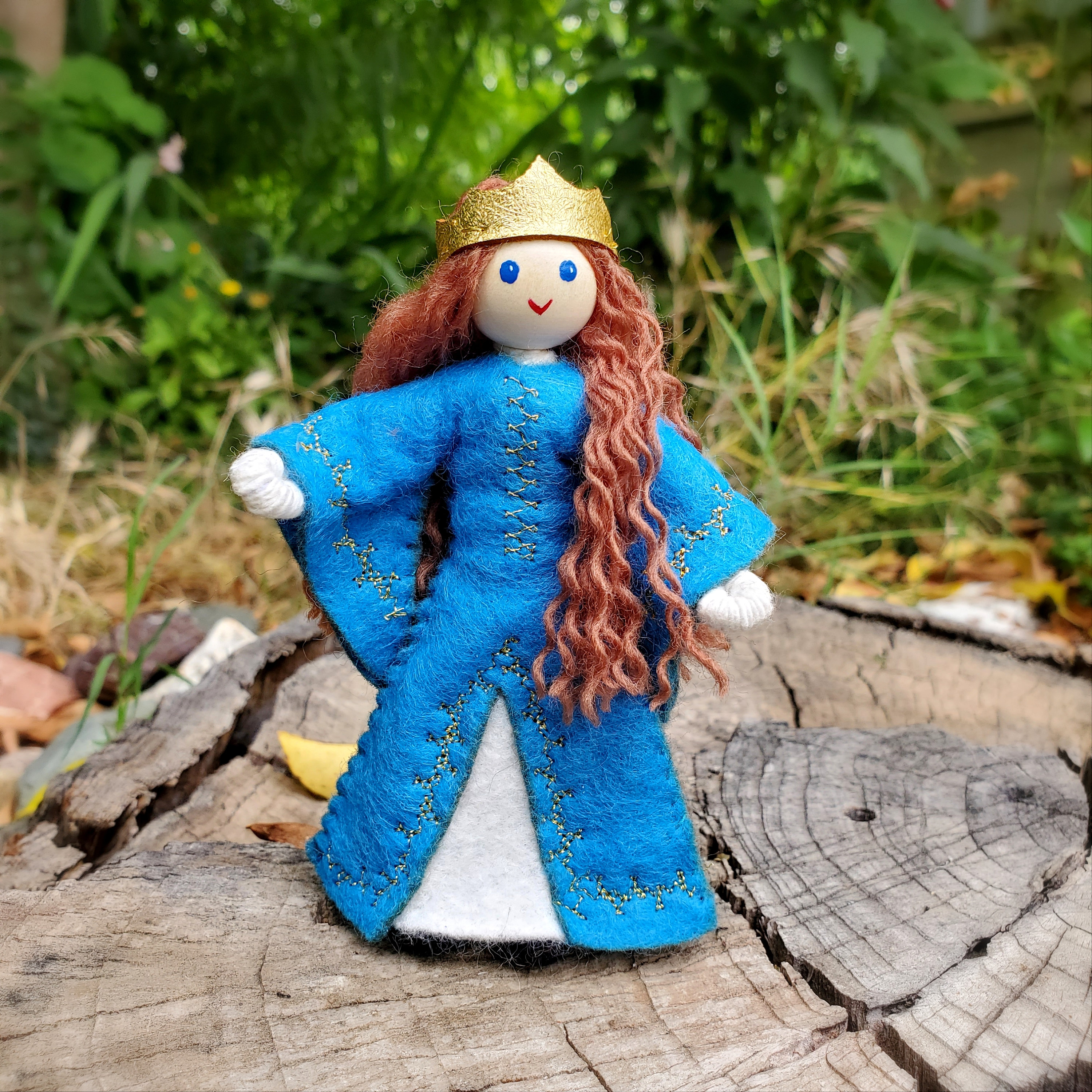 Princess Doll for Dollhouse Castle Play. Handmade Waldorf Toy