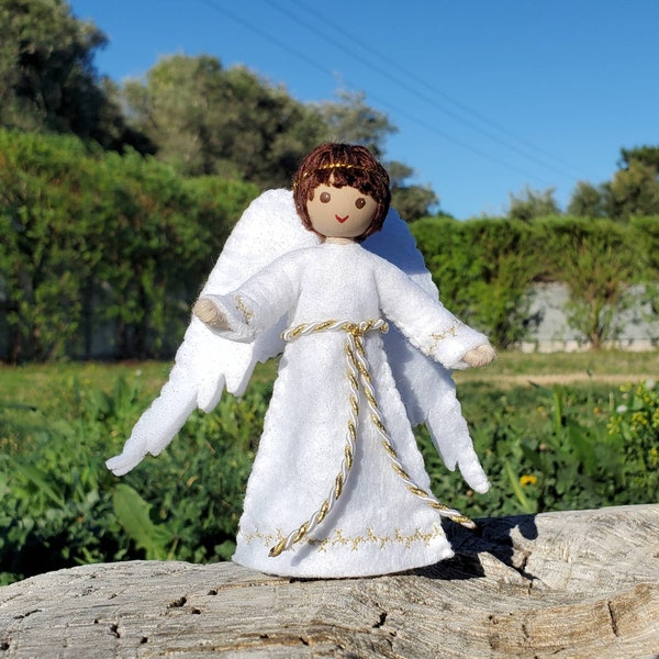 Angel Doll  Boy - Christmas Angel Boy - Guardian Angel - Catholic saint doll  - Kindness - Boy Angel