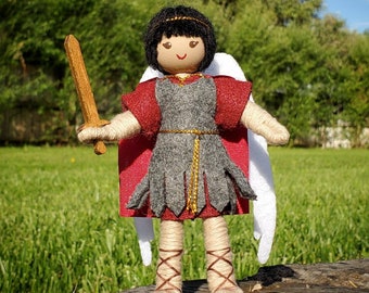 Saint Michael Doll Archangel  - Saint Michael, Michaelmas, Saint Dolls, Guardian Angel Doll