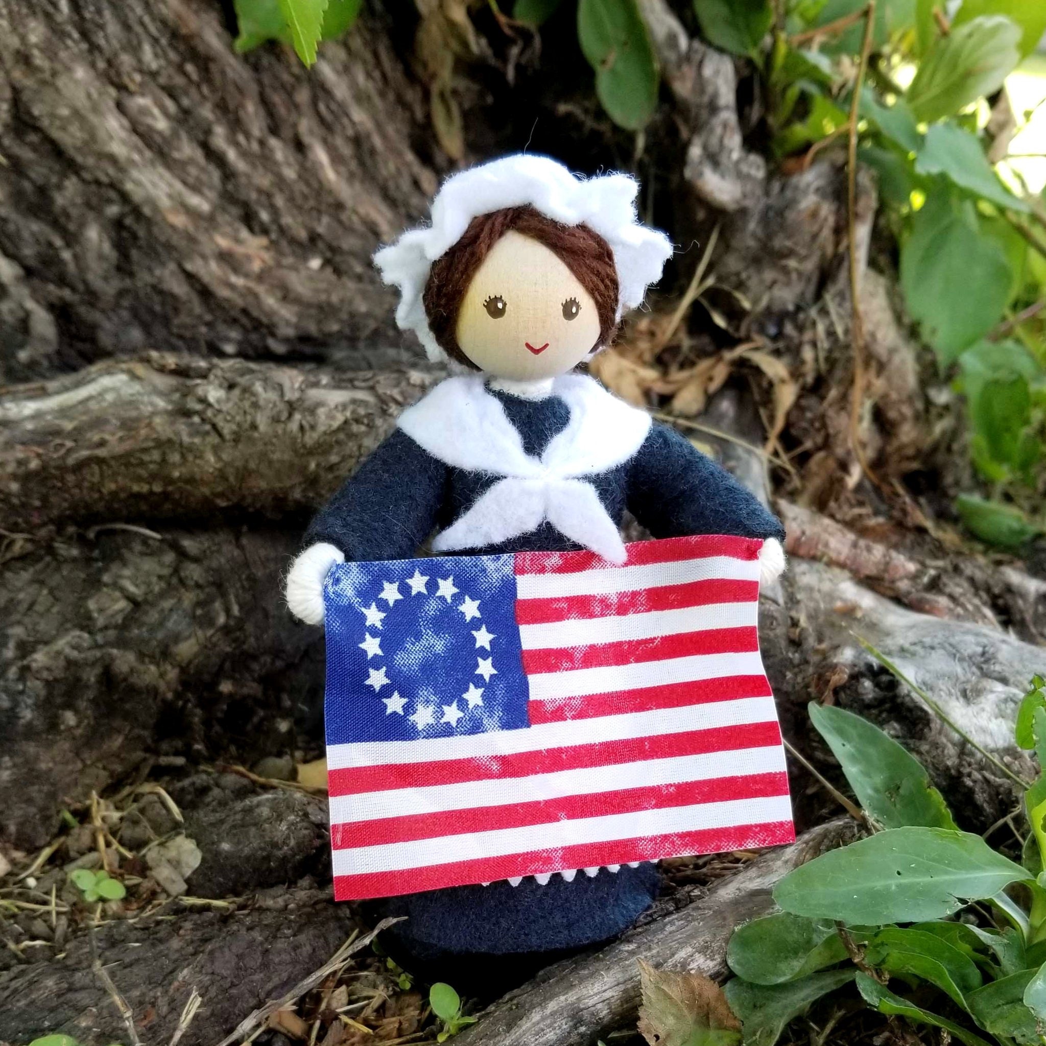 Betsy Ross Doll - Patriotic Historical Doll - Independence Day 4th