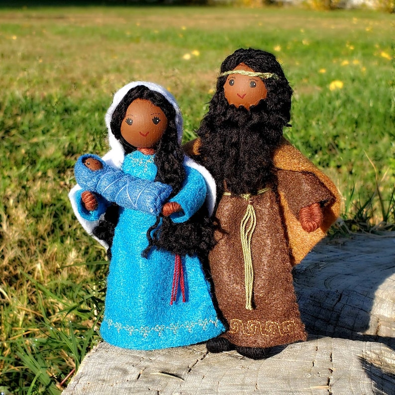 Nativity Set Dollhouse Nativity Mary and Joseph Nativity Etsy