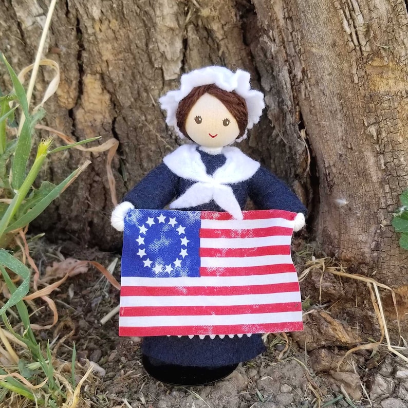 Betsy Ross doll Patriotic Historical doll Independence Day 4th of July image 3