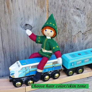 Elf Doll Figurine - Christmas boy elf - Elves - cute elf dolls - Wildflower Toys - elf figure - holiday kindness