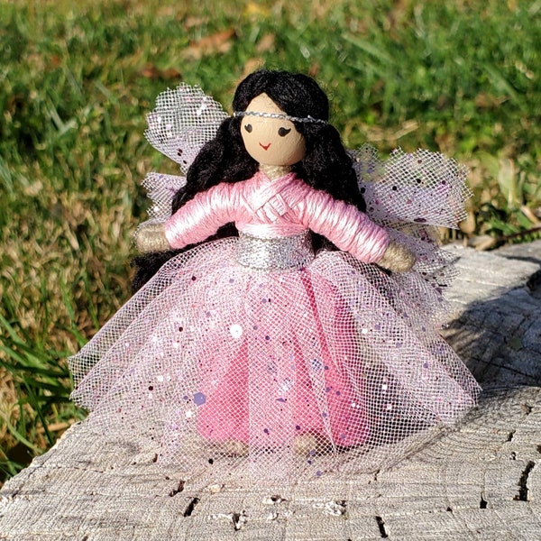 Mini Fairy Doll Toy - Personalized - Flower Fairy Handmade - Small Fairy Doll - Bendy Doll - Tooth Fairy - Tiny Fairy Doll - Custom