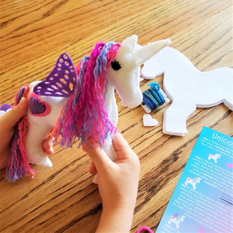 Unicorn Craft Sewing Kit for Kids Unicorn Toy Unicorn Plush image 9