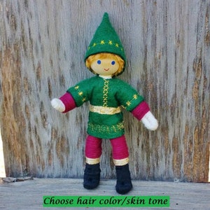 Elf Doll Figurine - Christmas boy elf - Elves - cute elf dolls - Wildflower Toys - elf figure - holiday kindness