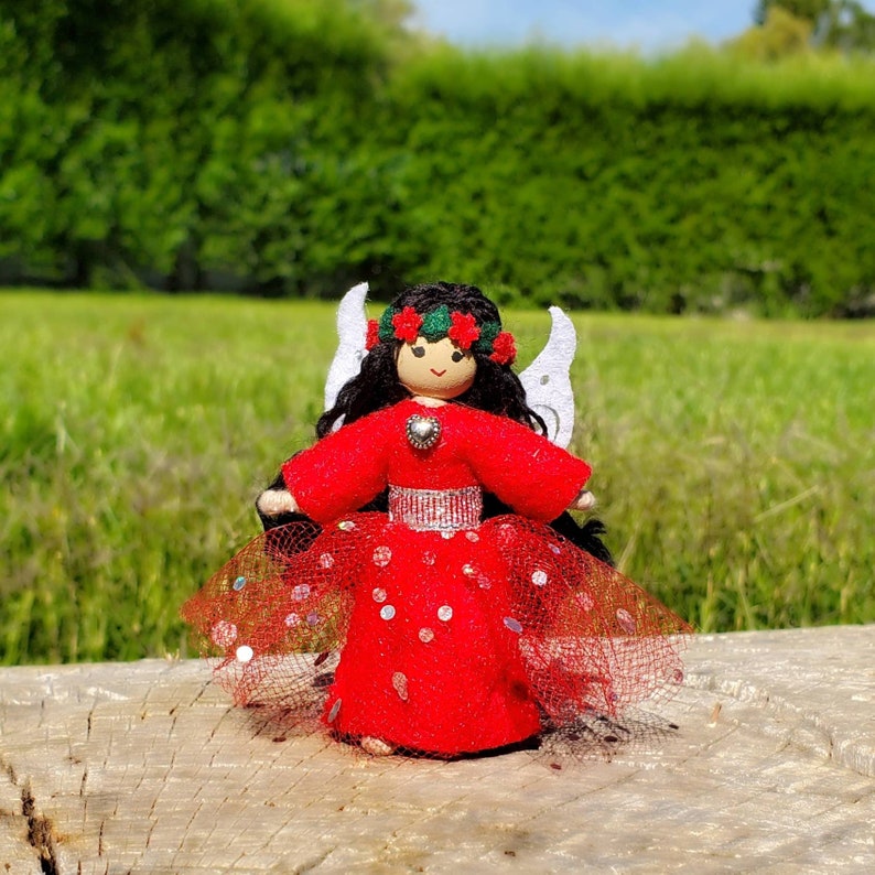 Mini Fairy Doll Toy Flower Fairy Handmade Small Fairy Doll Bendy Doll Tooth Fairy Tiny Fairy Doll Wildflower Toys image 2