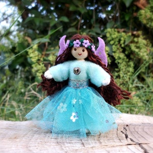Mini Fairy Doll Toy - Flower Fairy Handmade - Small Fairy Doll - Bendy Doll - Tooth Fairy - Tiny Fairy Doll - Wildflower Toys
