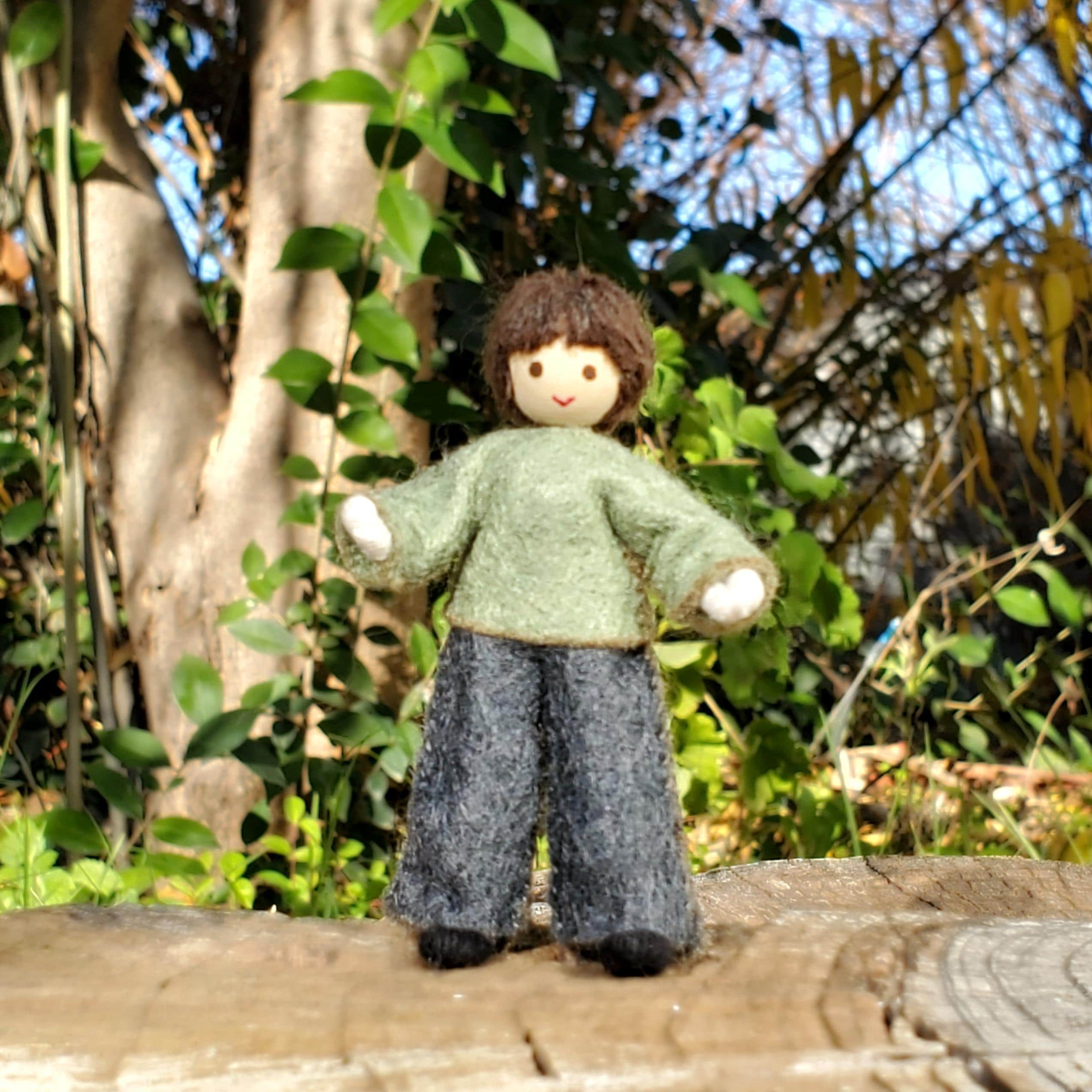 Custom Dollhouse Dolls Little Brother Boy 1:12 Scale Dollhouse