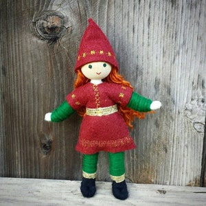 Elf Doll Figurine Christmas girl elf - cute elf dolls - Elves - Wildflower Toys - holiday kindness
