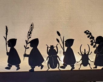 Root Children Shadow Puppets for Story Telling. Waldorf Steiner Shadow Puppet Theater Homeschool Classroom