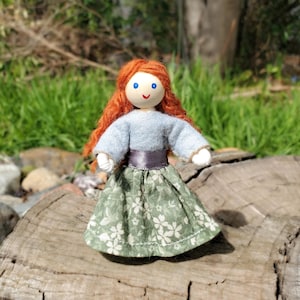Middle Sister Girl Dollhouse Doll | Miniature 1:12 scale dolls family personalized