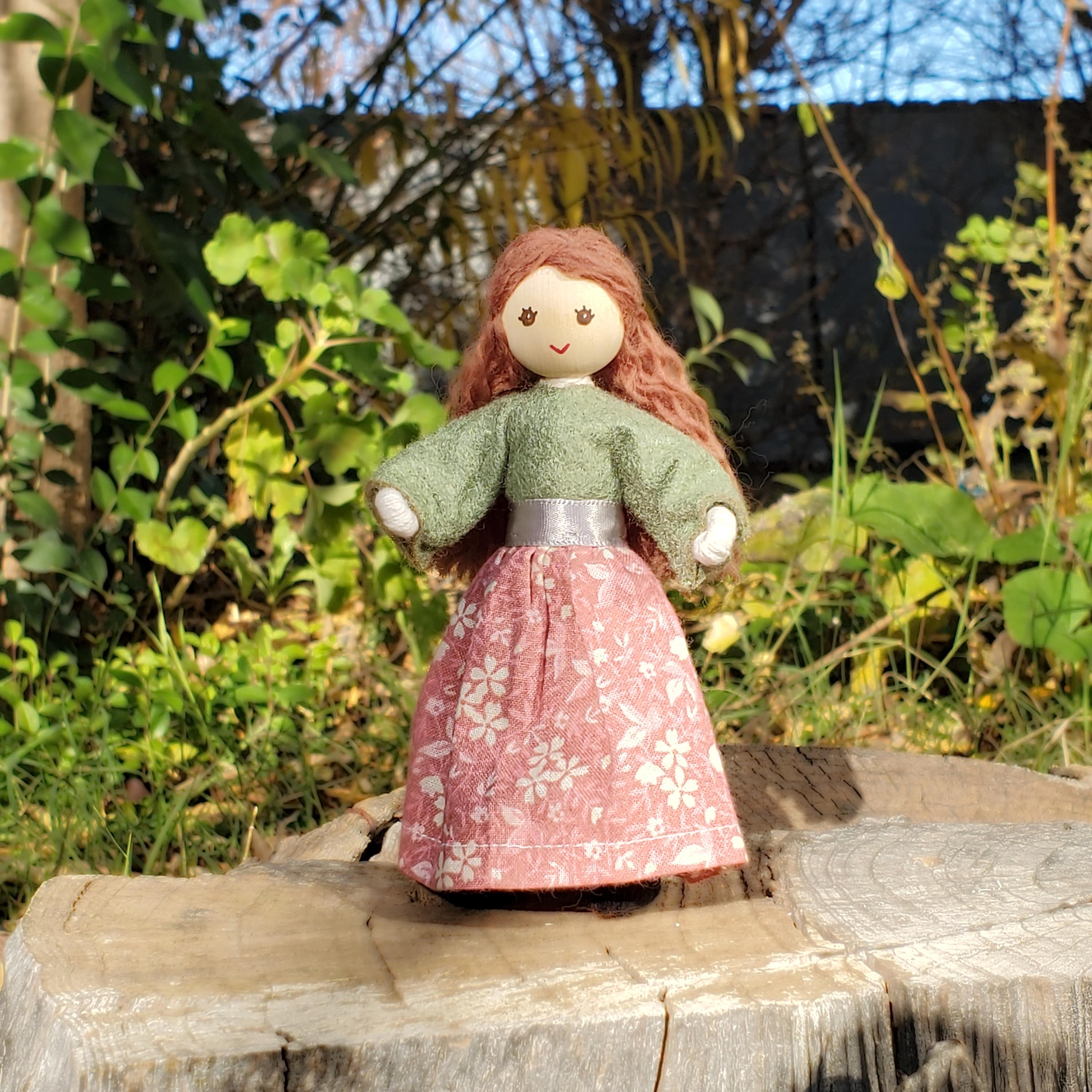 Custom Dollhouse Doll Mother - Wool Felt Waldorf Dolls House Mom