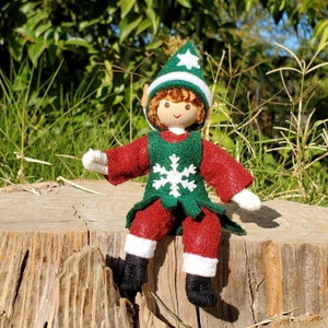 Elf Doll Figurine - Christmas boy elf - cute elf dolls - Wildflower Toys - holiday Elves - elf figure