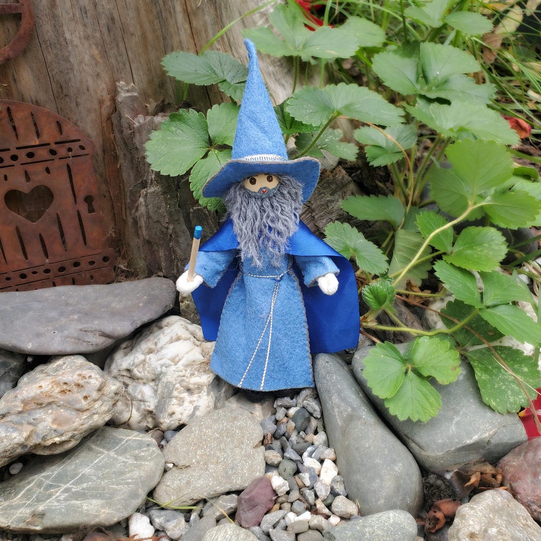 Dollhouse Wizard Doll - Wool Felt Waldorf Dolls House Toys - Etsy